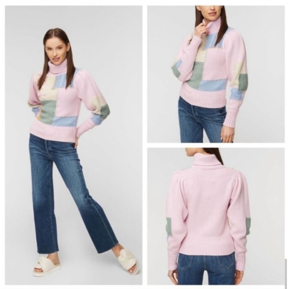 LoveShackFancy Alan Patchwork Sweater